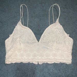 White Lace Crop Top Bralette